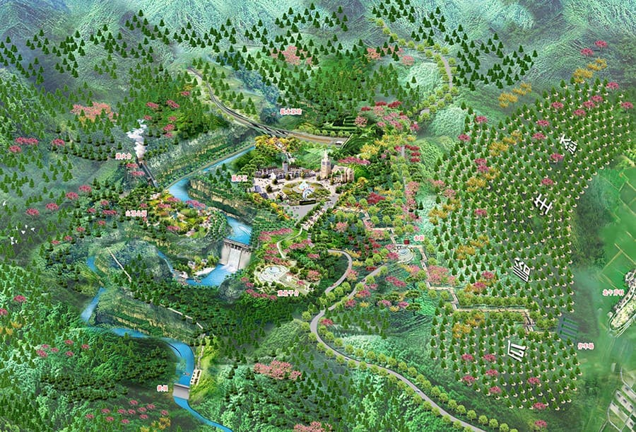 河津市汾河流域瓜峪河支流生态修复环境治理绿化工程 项目图 1