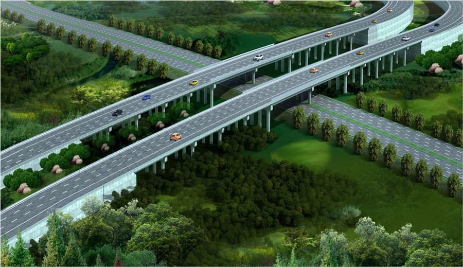 秦汉大道上跨连霍高速分离式立交工程 项目图 1