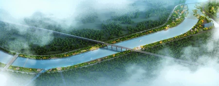 古交市汾河河道治理景观工程 项目图 1
