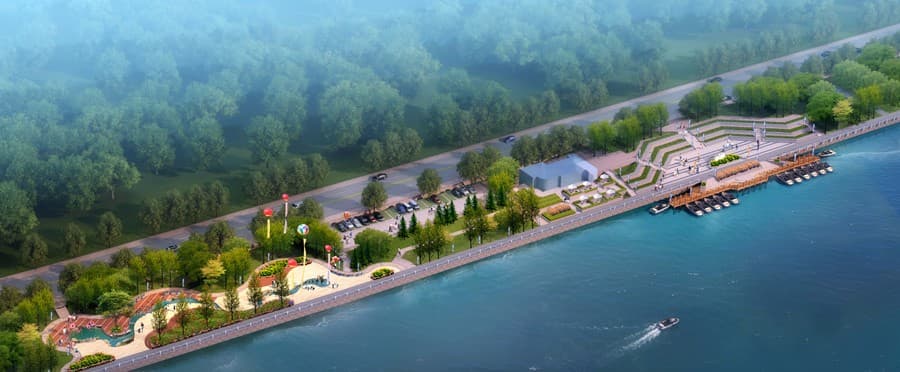 古交市汾河河道治理景观工程 项目图 2